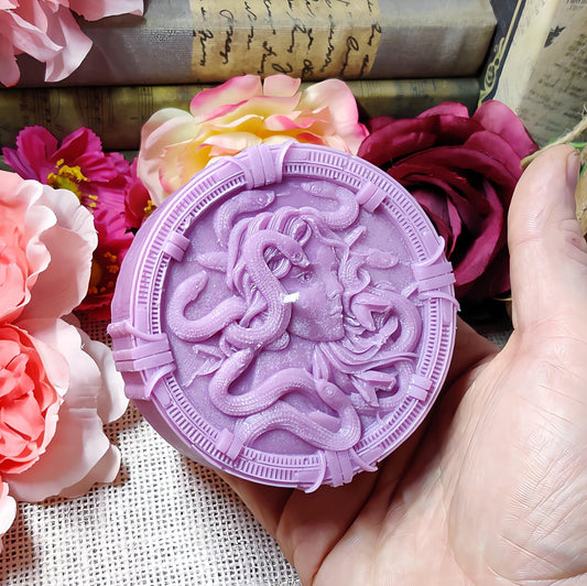 Medusa's Power | Witch's Essential Altar Candle | 16oz Ritual Magick | Greek Mythology - Coconut Soy Candle - The Dark Primordial