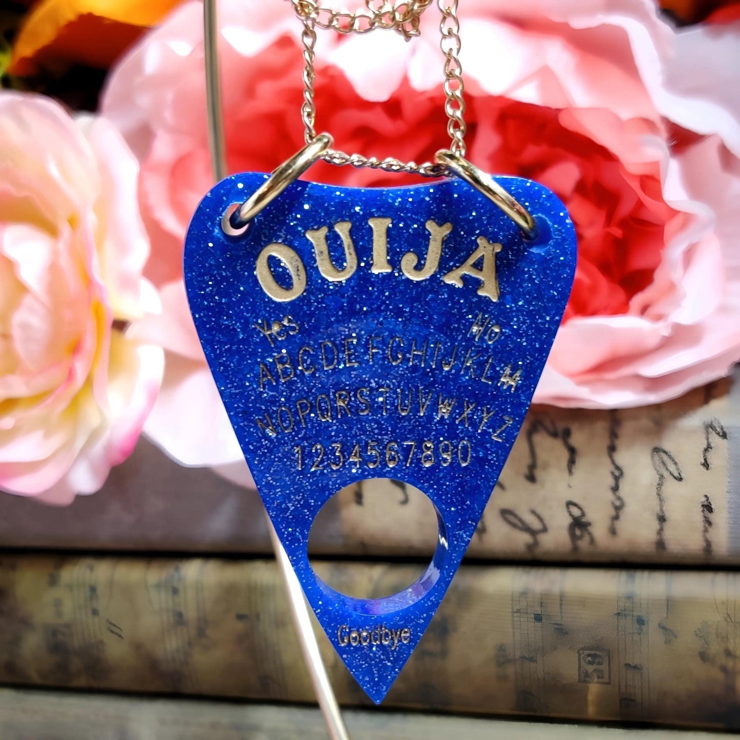 Mystical Planchette Necklace | Gothic Ouija Board Charm, Occult Witch Jewelry, Spooky Halloween Gift - The Dark Primordial