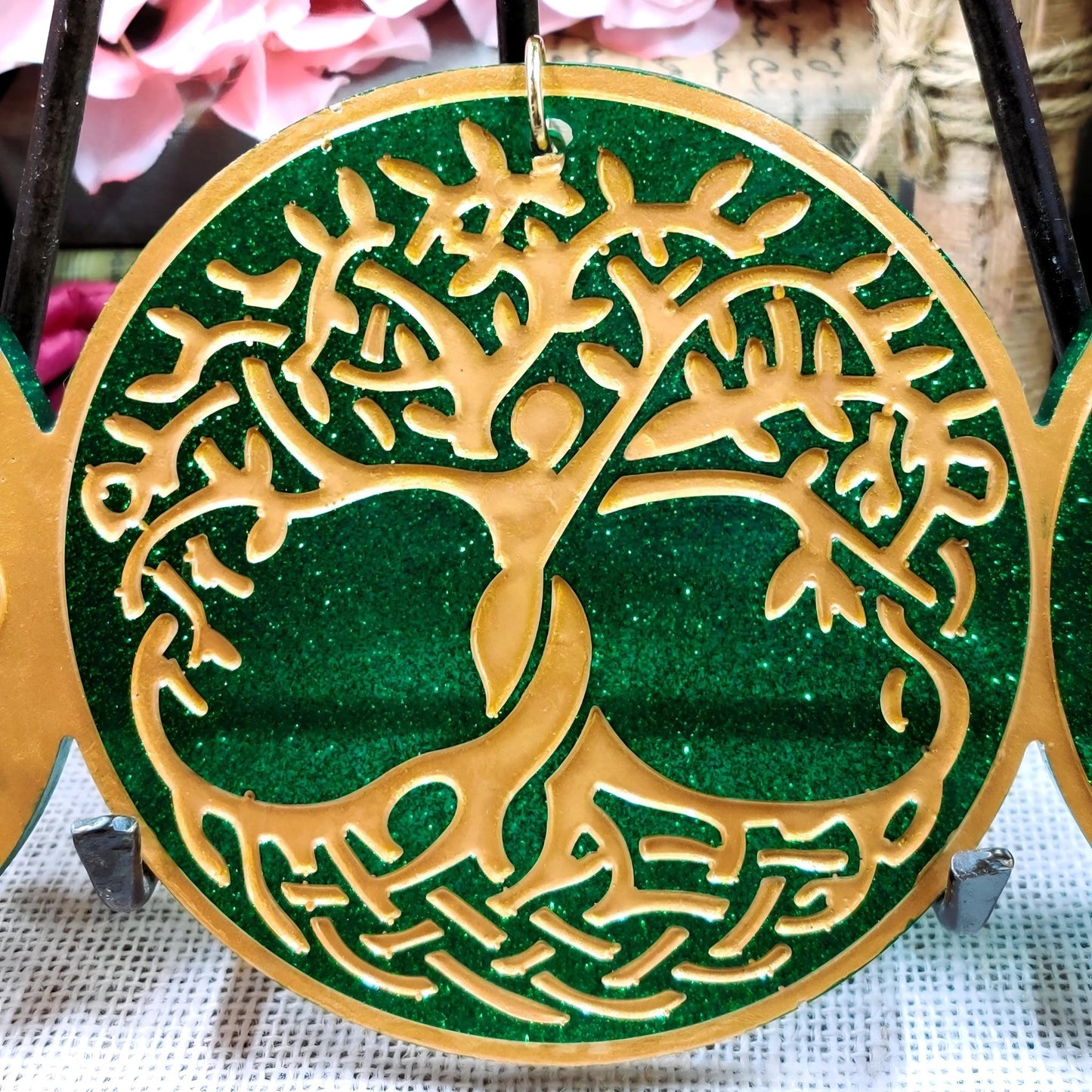 Triple Moon Goddess Tree of Life | Wiccan Altar Wall Hanging | Pagan Witch Gift & Sacred Feminine Decor - The Dark Primordial