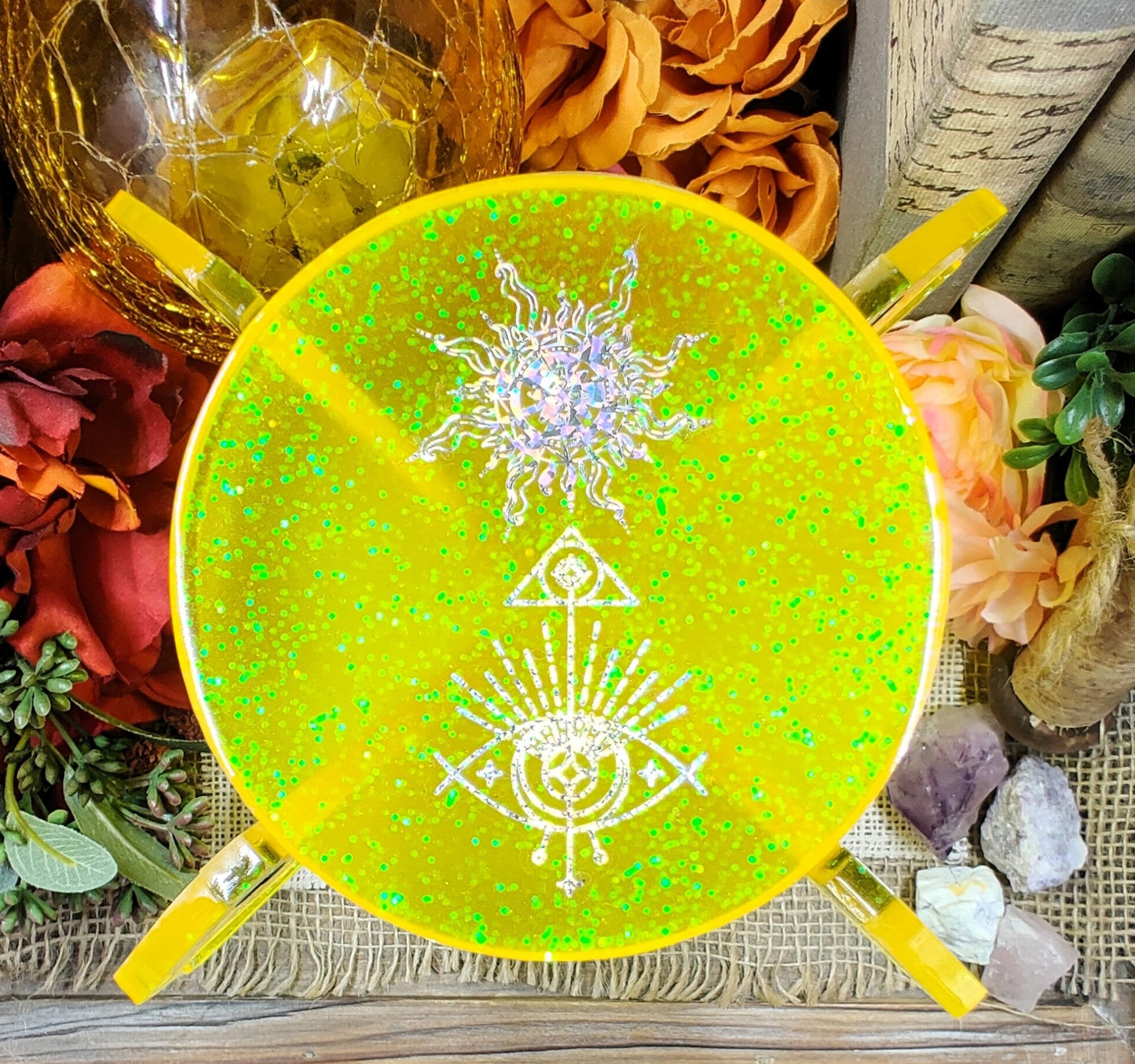 Two Headed Snake Portable Altar Stand, Elevated Ritual Offering Plate for Crystal Magic, Herbal Magic, Sacred Serpent & Pagan Accessories - The Dark Primordial