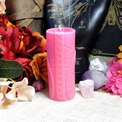 Astrology Candle Set - Aries, Virgo, Pisces Zodiac Candles, Organic Coconut Soy Wax, Palo Santo, Witchy Gifts, Horoscope Altar Tools - The Dark Primordial