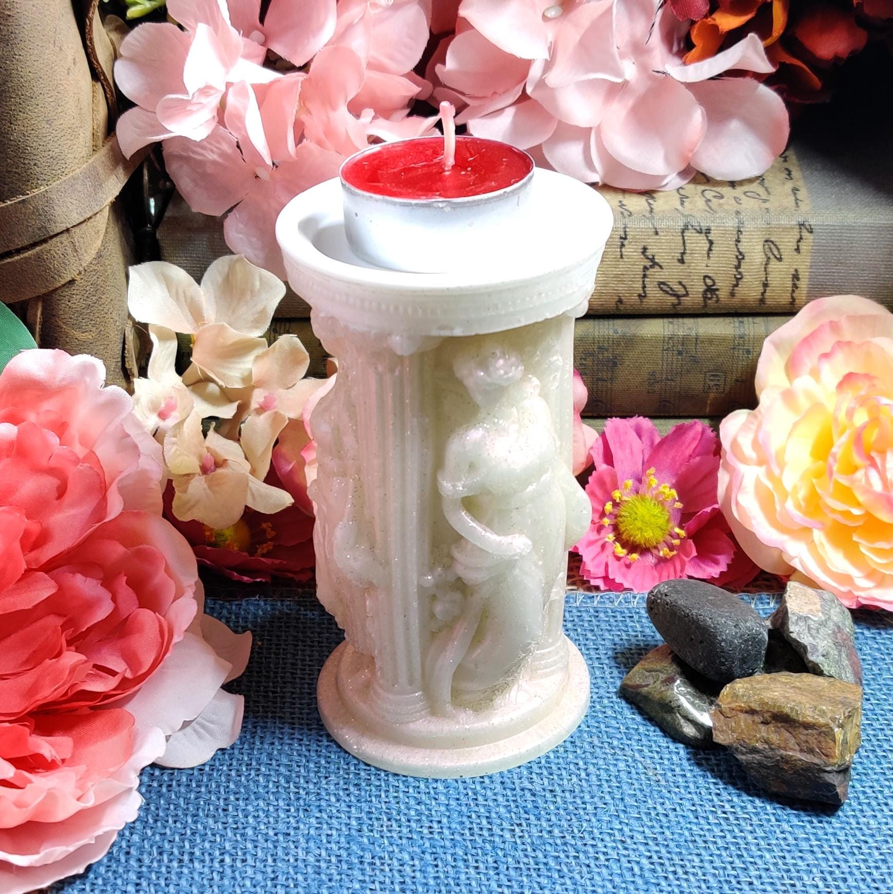 Athena Tealight Candle Holder – Greek Goddess Decor & Divine Feminine Altar Piece | Mythology Gift for Spiritual Protection - The Dark Primordial