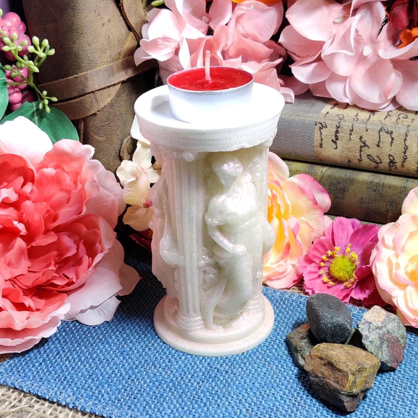 Athena Tealight Candle Holder – Greek Goddess Decor & Divine Feminine Altar Piece | Mythology Gift for Spiritual Protection - The Dark Primordial