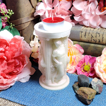 Athena Tealight Candle Holder – Greek Goddess Decor & Divine Feminine Altar Piece | Mythology Gift for Spiritual Protection - The Dark Primordial