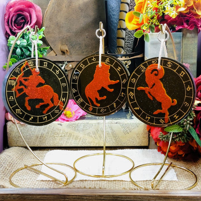 Custom Zodiac Desk Ornament, Astrology Nightstand Decor for Secular Witch & Horoscope Lover, Gifts for Sacred Space and Pagan Home Accent - The Dark Primordial