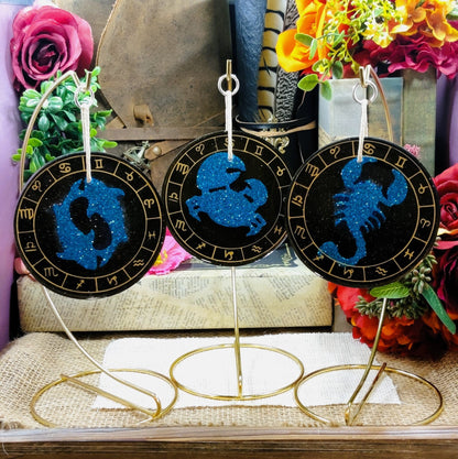 Custom Zodiac Desk Ornament, Astrology Nightstand Decor for Secular Witch & Horoscope Lover, Gifts for Sacred Space and Pagan Home Accent - The Dark Primordial