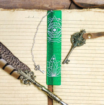 Boho Aesthetic Witch Bookmark, Secular Witchcraft Page Marker for Bookworm, Book of Shadows Pagan Gifts & Reading Gifts, Book Accessories