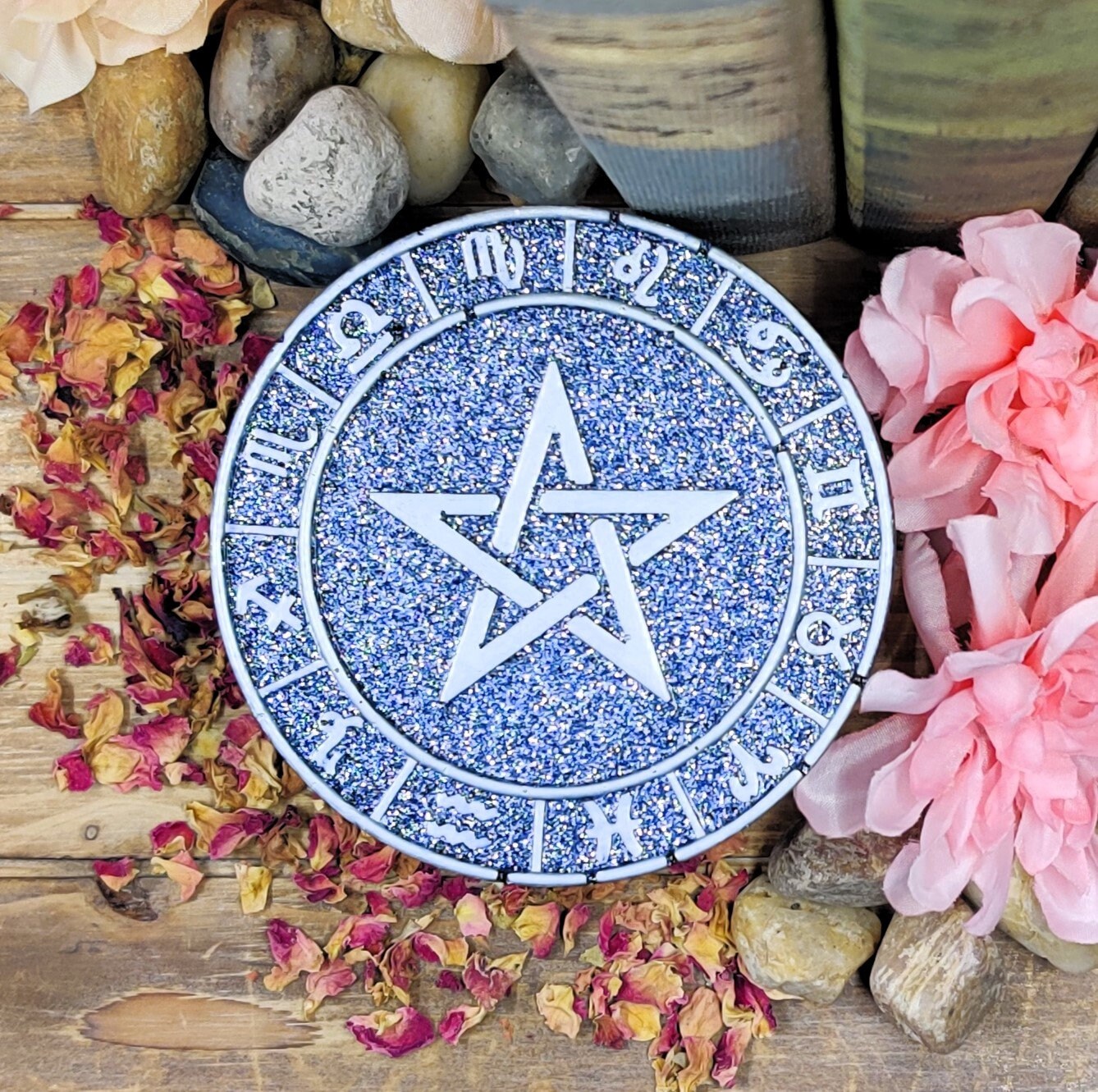 Jewelry Storage Zodiac Box, Epoxy Resin Star Sign Keepsake Box, Astrology Trinket Dish for Secular Witch, Zodiac Gifts, Horoscope Gifts