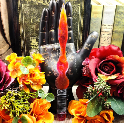 Prismatic Resin Athame, Multicolor Epoxy Dagger for Sacred Space, Wicca Spellwork & Pagan Ritual Casting, Witchy Gifts, Metaphysical Gifts