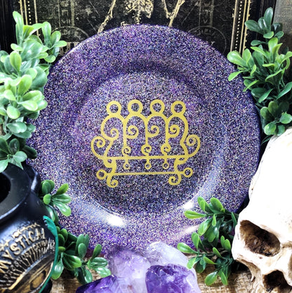 Patron Deity Offering Plate, Customizable Witch Accessory, Personalized Esoteric Decor Resin Offering Dish, Pagan Witch & Wicca Altar Piece