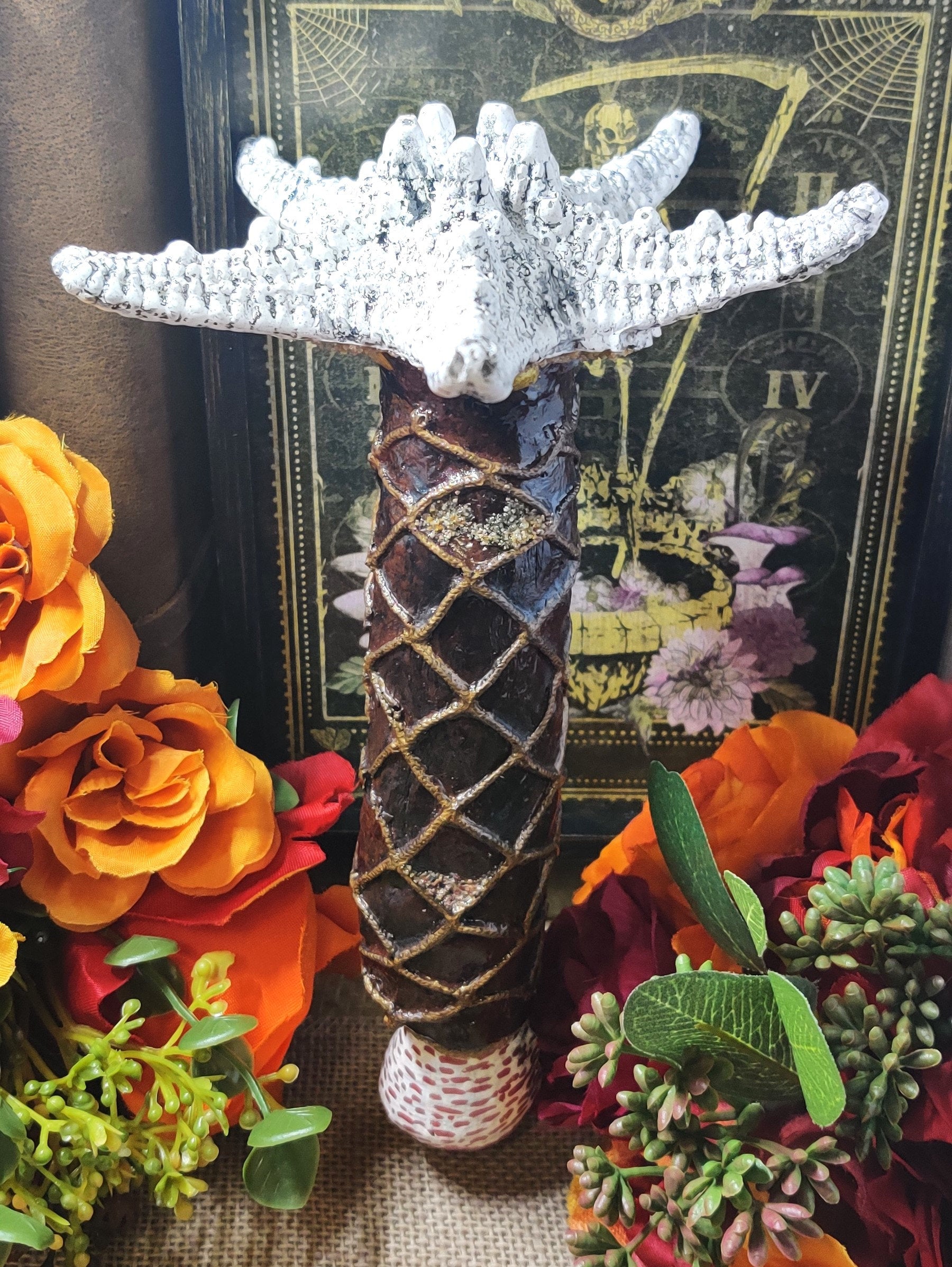 Sea Witch Wand, Ocean Magic Resin Ritual Tool for Water Witches, Mermaids, and Elemental Energy Rituals, Custom Tethys & Oceanus Design