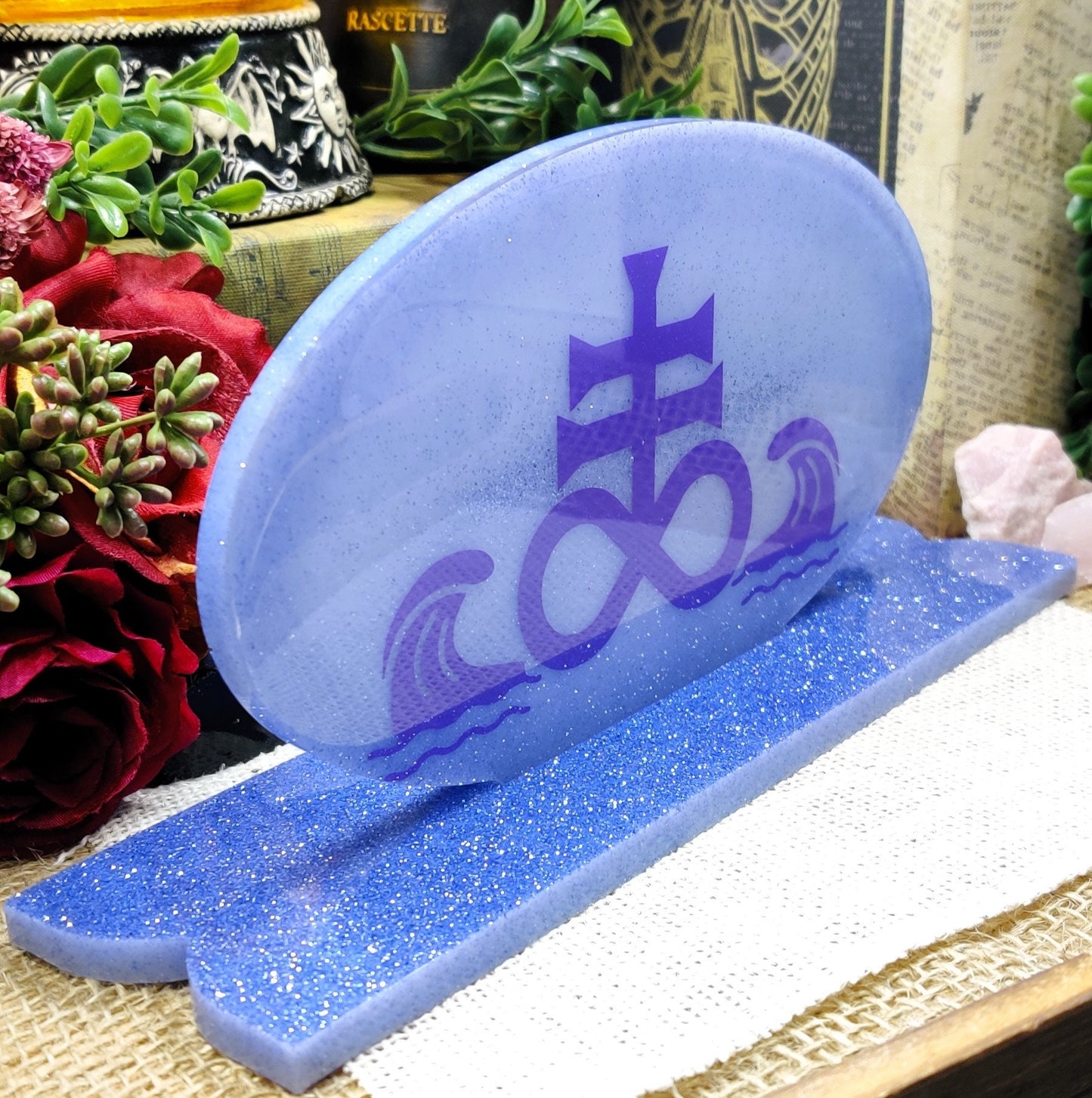 Custom Goetic Sigil Sign, Personalized Patron Deity Altar Piece, Demon Sigil Epoxy Resin Plaque for Witch, Ritual Tool and Pagan Decor