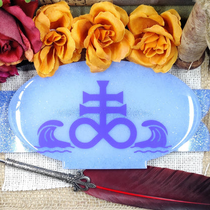 Custom Goetic Sigil Sign, Personalized Patron Deity Altar Piece, Demon Sigil Epoxy Resin Plaque for Witch, Ritual Tool and Pagan Decor