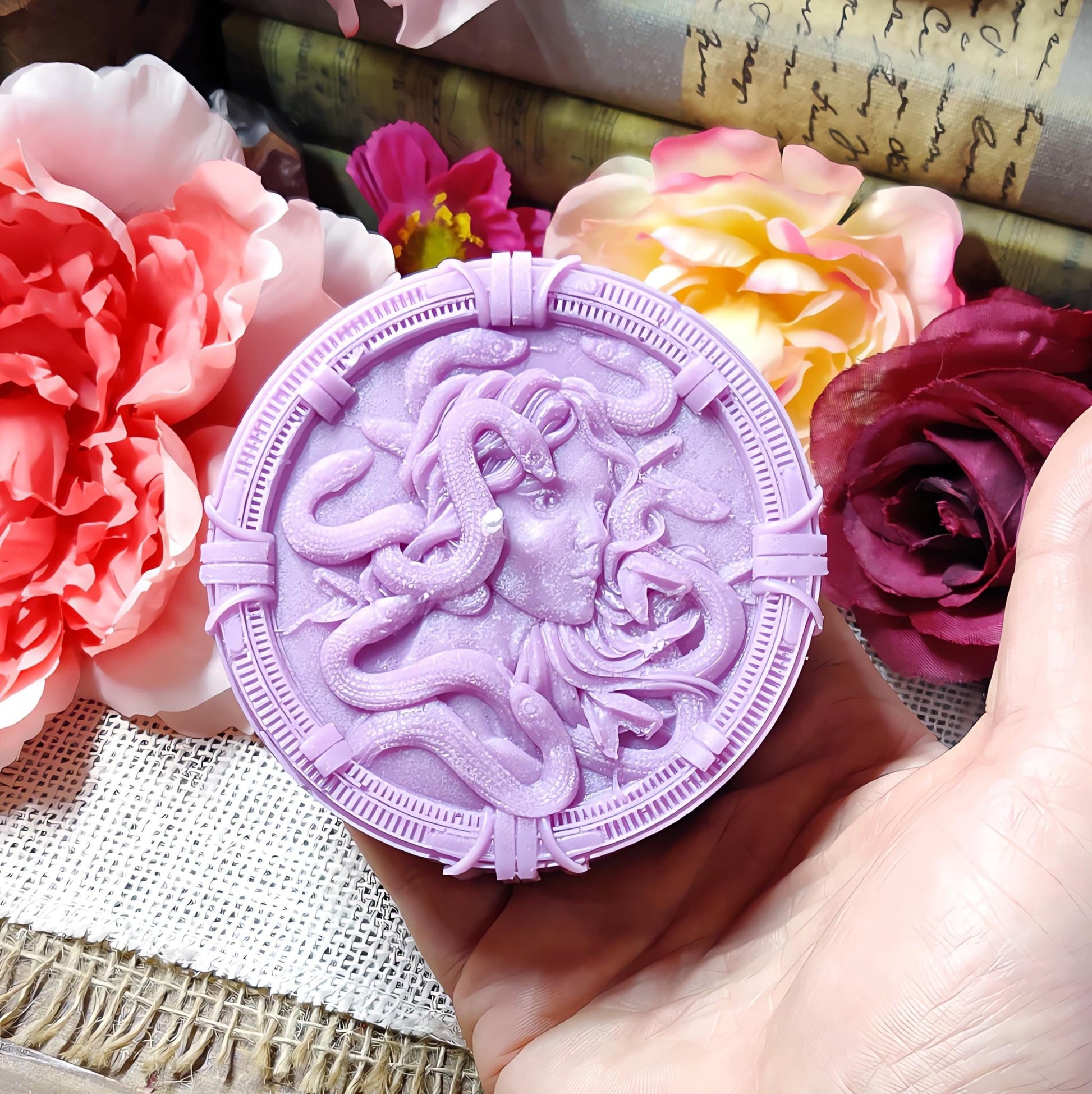 Medusa's Power | Witch's Essential Altar Candle | 16oz Ritual Magick | Greek Mythology - Coconut Soy Candle - The Dark Primordial