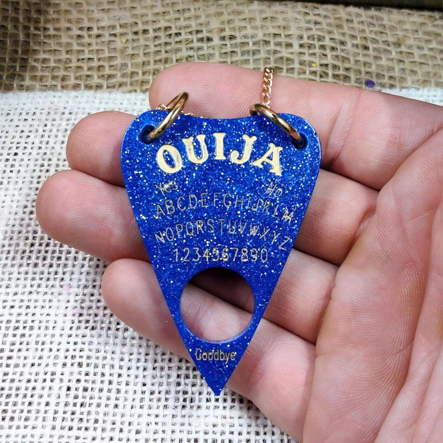 Mystical Planchette Necklace | Gothic Ouija Board Charm, Occult Witch Jewelry, Spooky Halloween Gift - The Dark Primordial