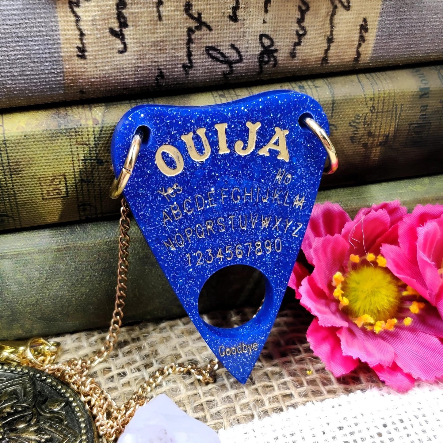 Mystical Planchette Necklace | Gothic Ouija Board Charm, Occult Witch Jewelry, Spooky Halloween Gift - The Dark Primordial