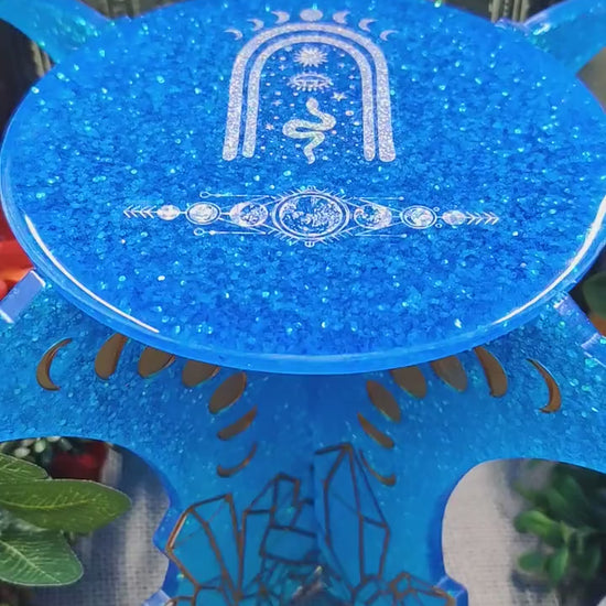 Mystic Intentions Portable Altar Offering Plate Altar Tool Resin Altar Stand