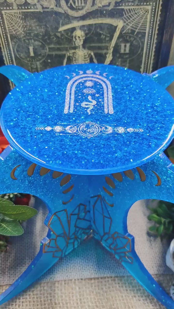 Mystic Intentions Portable Altar Offering Plate Altar Tool Resin Altar Stand