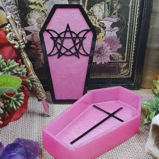 Coffin Jewelry Holder Gothic Room Decor Resin Jewelry Box Small Trinket Box