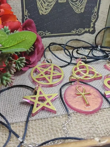 Occult Necklaces Witchy Accessories Resin Magic Pendant Ritual Lamen