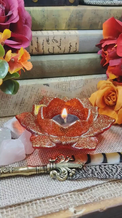 Lotus Flower Candle Holder Altar Tools Witchy Home Decor Spiritual Gifts