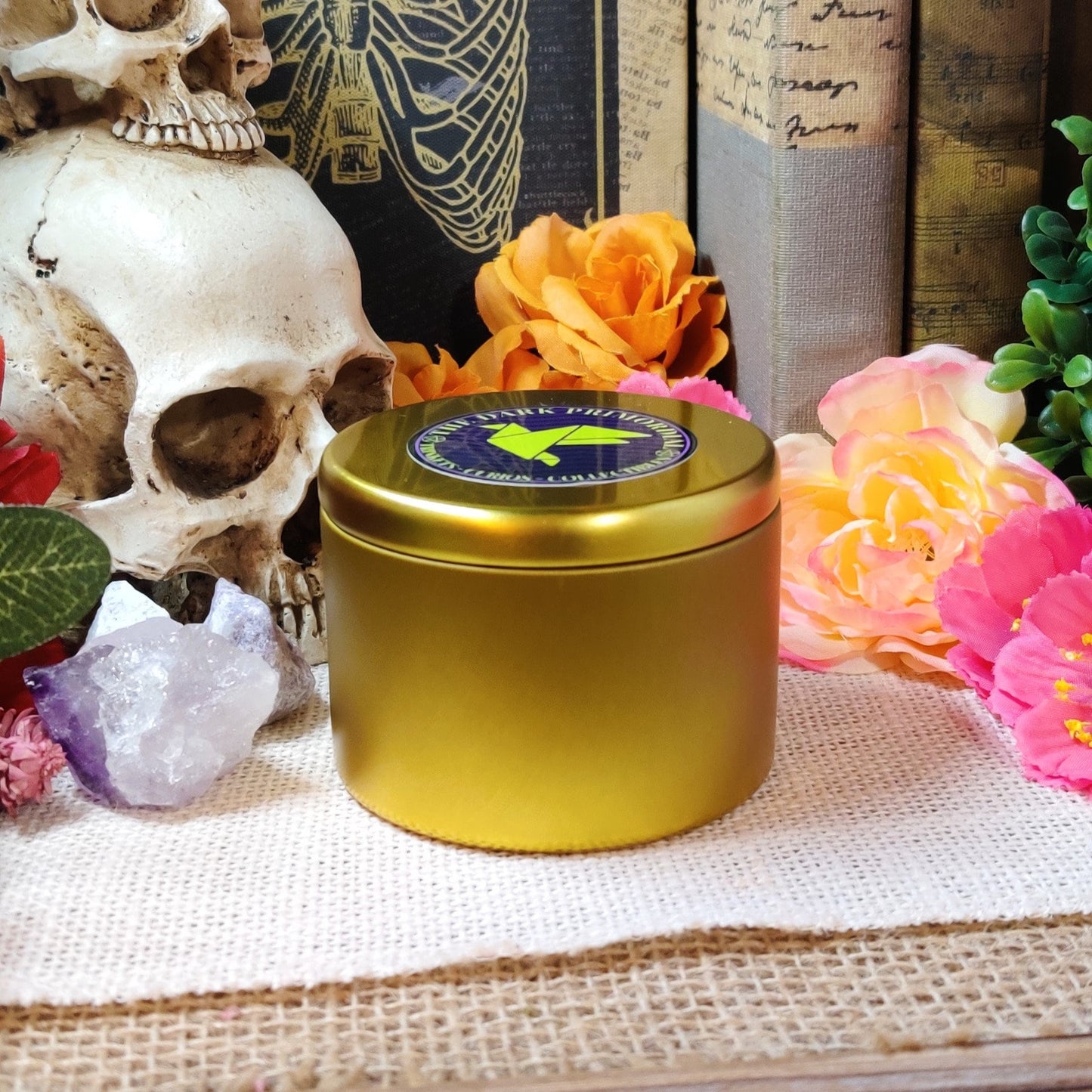 Witching Hour Coconut Soy Wax Candles, 16oz Organic Candles & Tea Lights for Sacred Space, Spellcasting and Rituals, Housewarming Gifts - The Dark Primordial